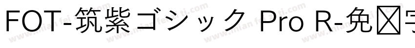 FOT-筑紫ゴシック Pro R字体转换